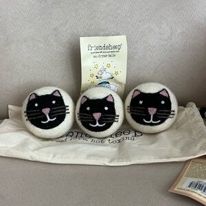 NEW FriendSheep Eco Dryer Balls:  Linited Edition Black Cat Trio 🐈‍⬛ 🐈‍⬛ 🐈‍⬛